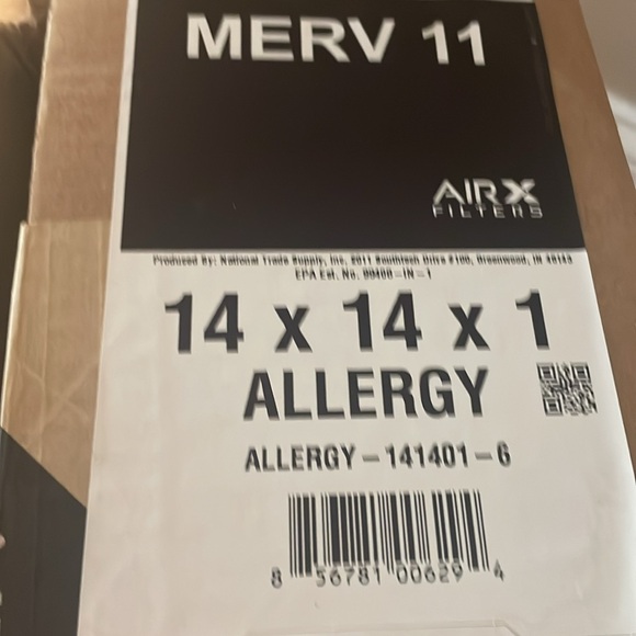 Merv 11   14 x 14 x 1 Air Filters, new, selling all six for one low price. - Picture 4 of 4